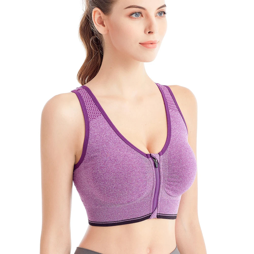 Seamless Push Up Cotton Sports Bra