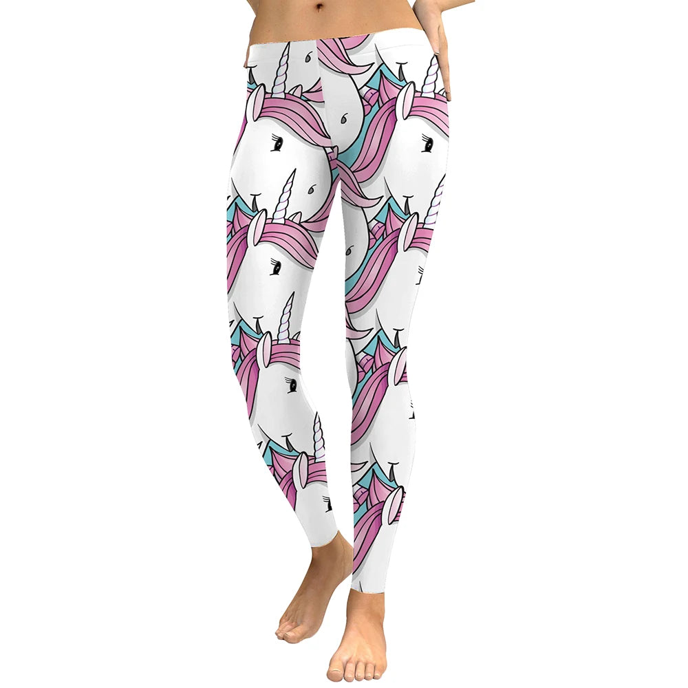 Cute Unicorn Print Leggings