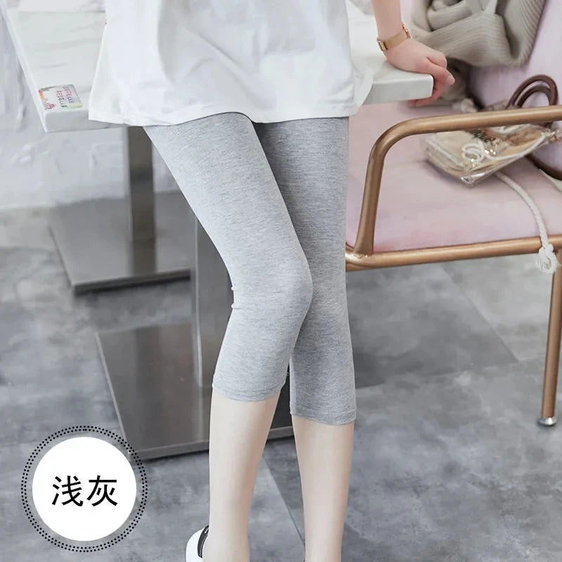 Cotton Stretch Elastic Leggings