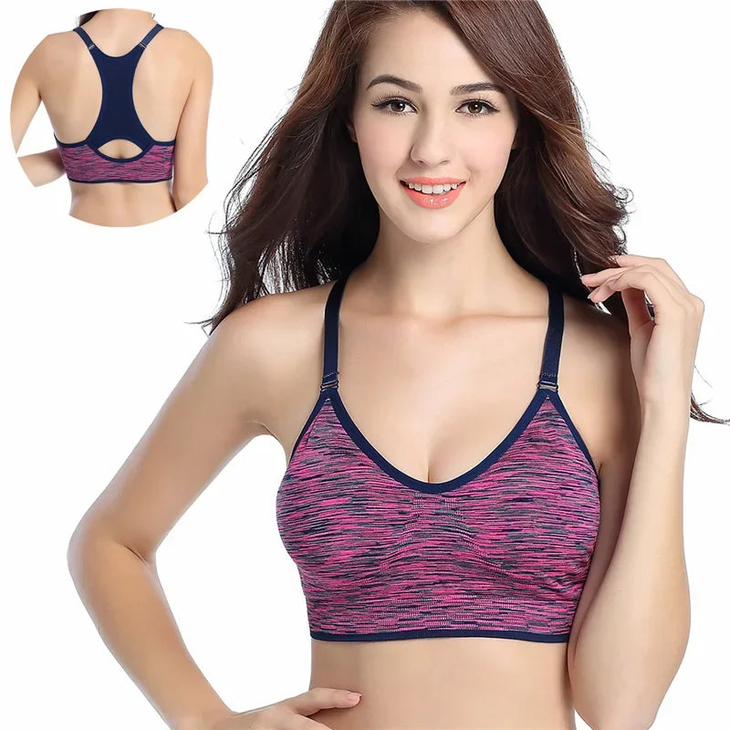 Adjustable Spaghetti Straps Padded Sports Bra