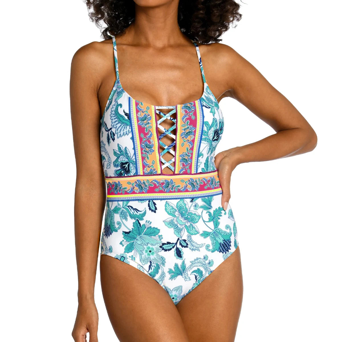 Patchwork Boho One Piece Swimsuit